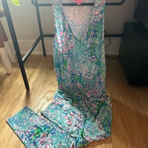 Lilly Pulitzer pants romper, Medium